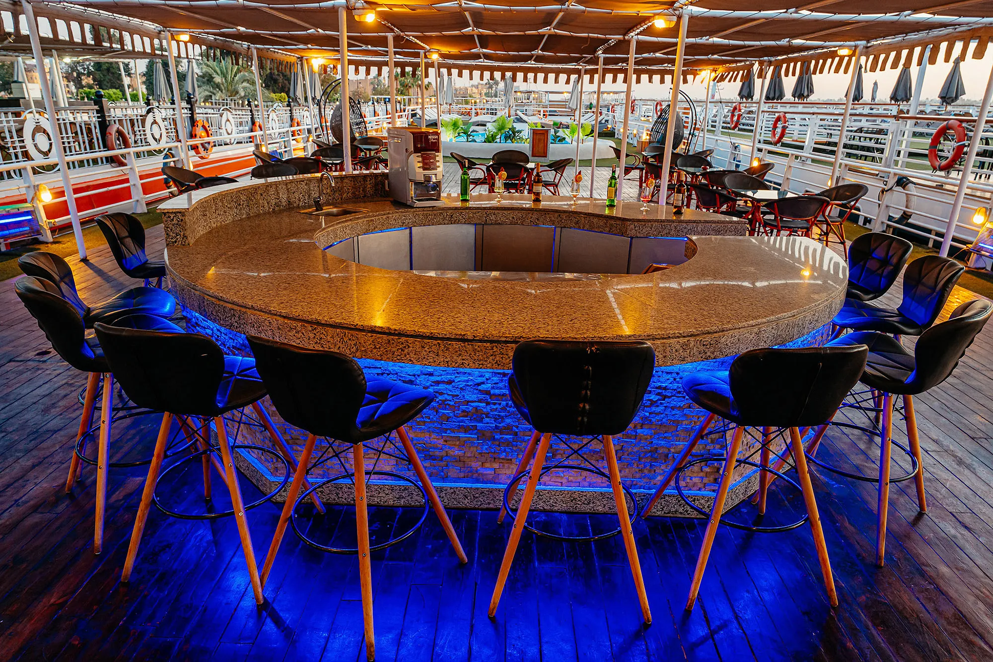 Lounge aboard the Alessandra Nile Cruise Nile cruise